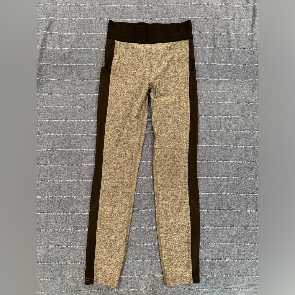 lululemon athletica Gray and Black Leggings
